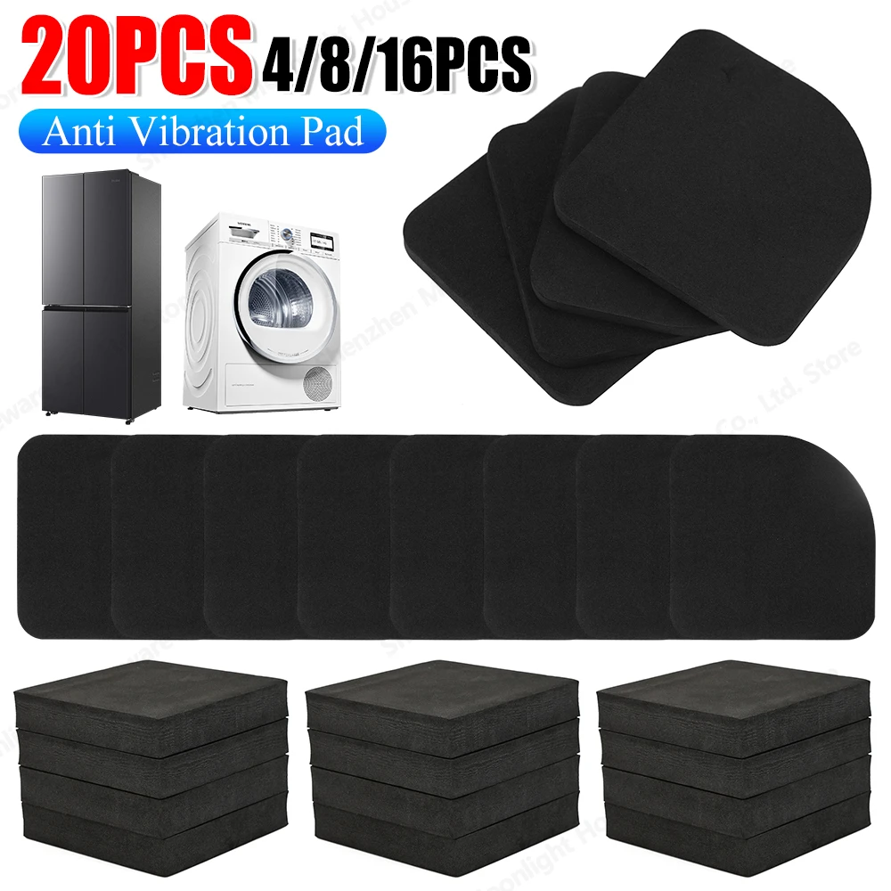 20-4Pc Anti Vibration Feet Pads Waterproof Legs Slipstop Silent Skid Raiser Mat Universal Silent Support Dampers Stand Furniture