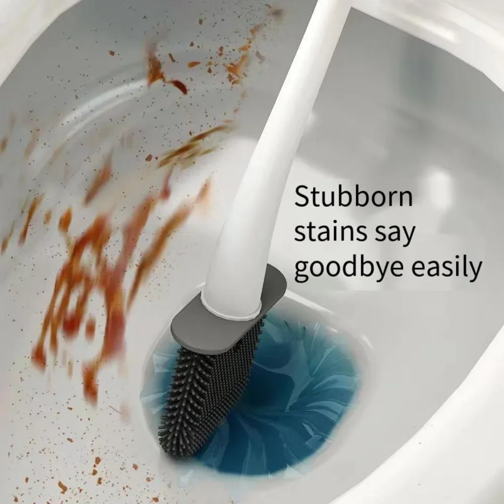 Creatieve eend toiletborstel Wandgemonteerd pak Lange steel Hoek Huishoudelijke schoonmaak Toilet Artefact Toilet Siliconenborstel