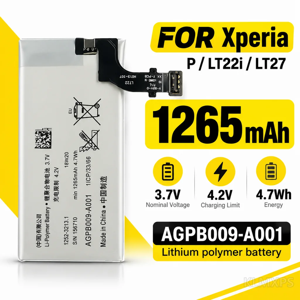 AGPB009-A001 Built-in Lithium Replacement Battery For Sony Xperia P LT22 LT22I LT27 Internal Mobile Phone Battery Repair Part
