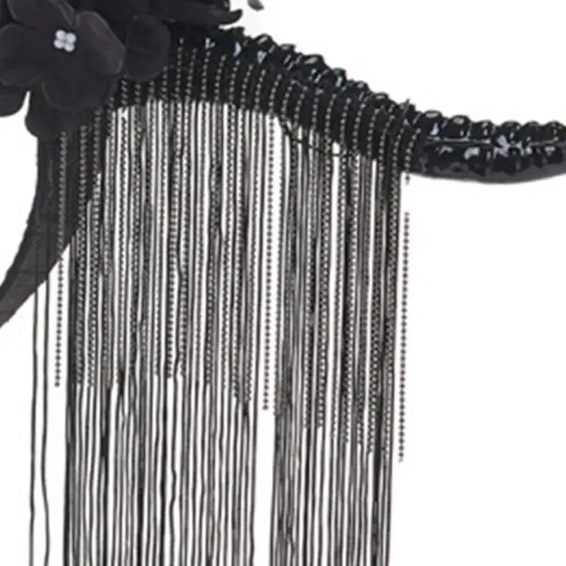 

652F Хэллоуин Рог Демона Повязка на голову Антилопы Гот Повязка на голову с кисточкой Дьявольские рога Повязка на голову День на