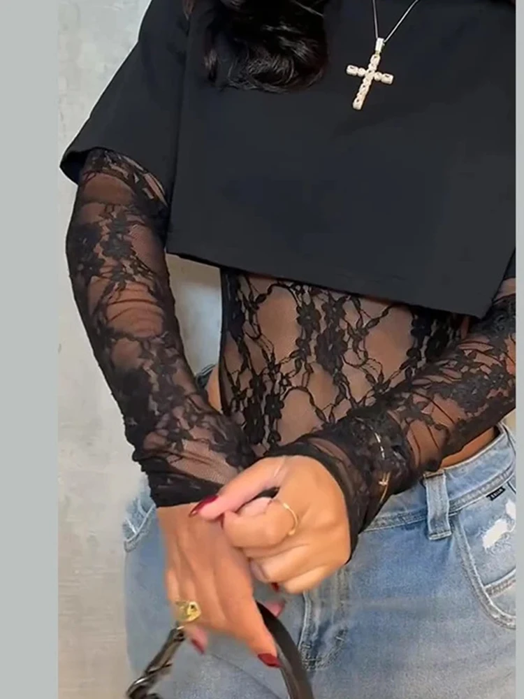 

Новые летние ажурные нерегулярные женские боди, повседневный кружевной комбинезон с круглым вырезом, модный однотонный тонкий уличный комбинезон для горячих девушек