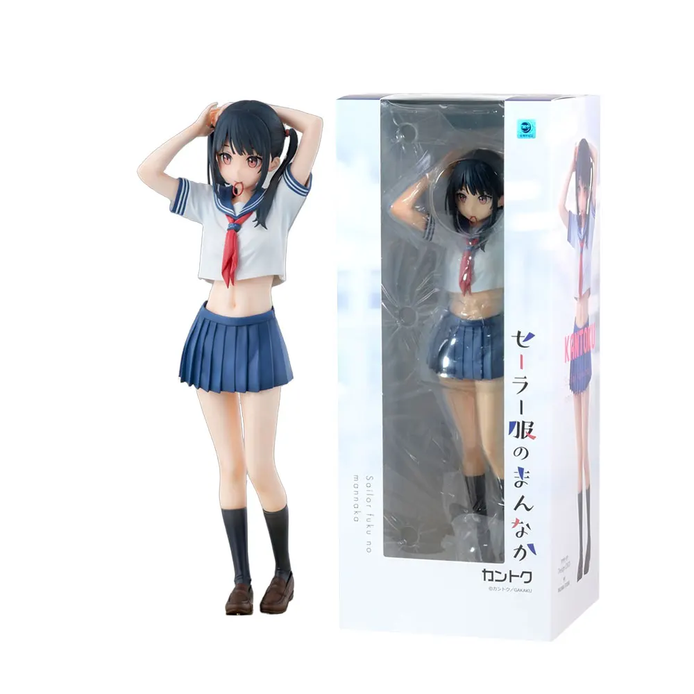 

28CM Anime Sailor Fuku no Mannaka Figure Sailor Suit Stand Animation Model Toys Gifts Collection Decoration Ornaments PVC