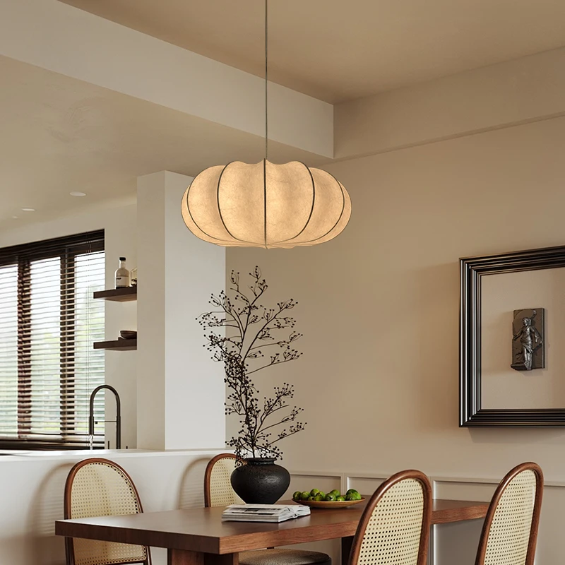 

Vintage Silk Chandelier Restaurant Light Japanese Retro Bedroom Light Art Homestay Tea Room Chandelier