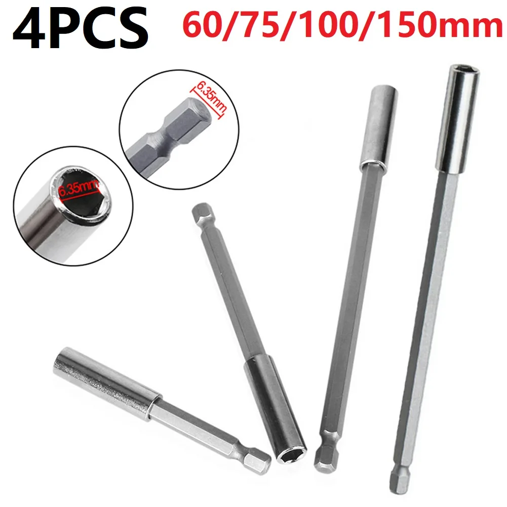 4pcs Screw Bits Extension Rod Quick Change Bit 1/4\