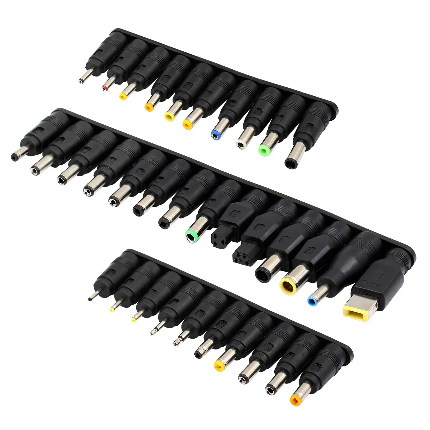 34-teiliges Universal-Laptop-Notebook-Eingang-DC-Stecker-Set, Klinkenspitzen für Lenovo, Toshiba, Dell, HP, Asus und die meisten Laptops, 5,5 x 2,1 mm