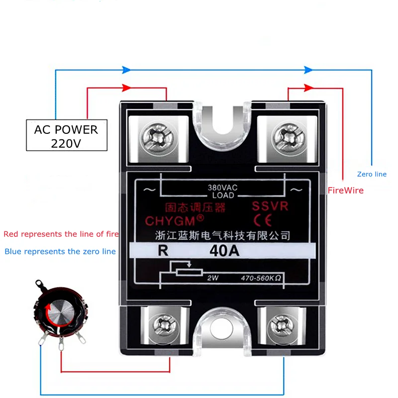 SSR-25VA 60VA 100VA 120VA 150VA SSR Single Phase Voltage Regulator Relay Heat Sink 80A 100A Solid State Voltage Regulator SSVR