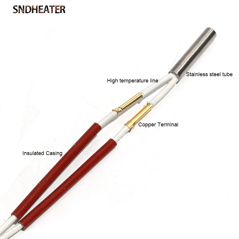 SNDHEATER 220V 300W 304SS Igniter Hot Rod 10x100-180mm Single head straight Heating Tube Wood Pellet Stove Parts