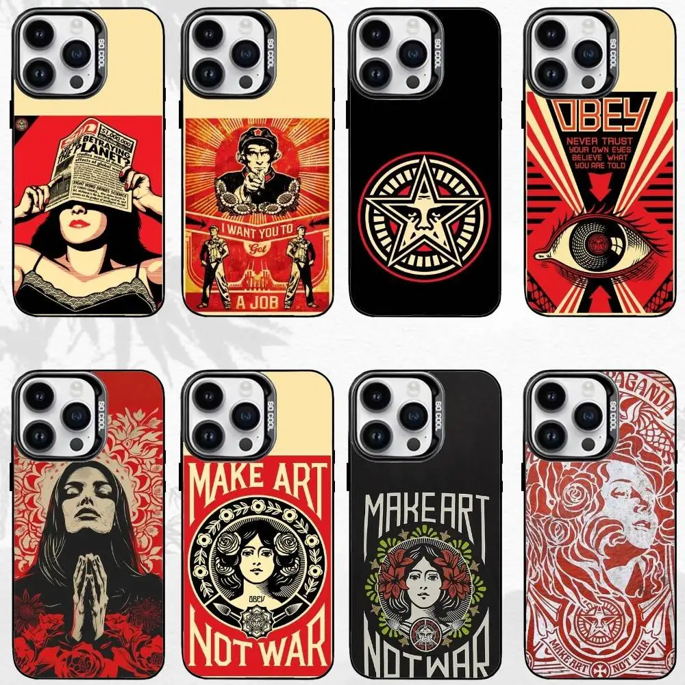 

S-Shepards O-Obey Giant Phone Case For iPhone17,16,15,14,13,12,11 Plus,Pro Max Black Matte Shockproof Cover