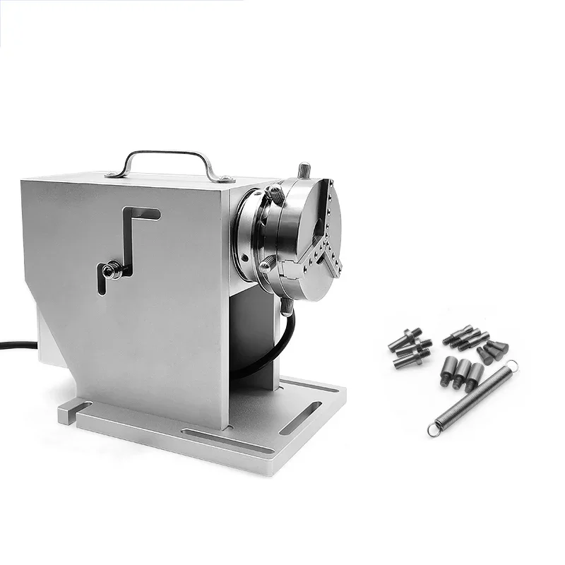 Ring Rotary Axis 4th Axis Rotation Shaft with Deceleration Rebound with Drive Through Hole Steel Chuck for Fiber Laser Machine