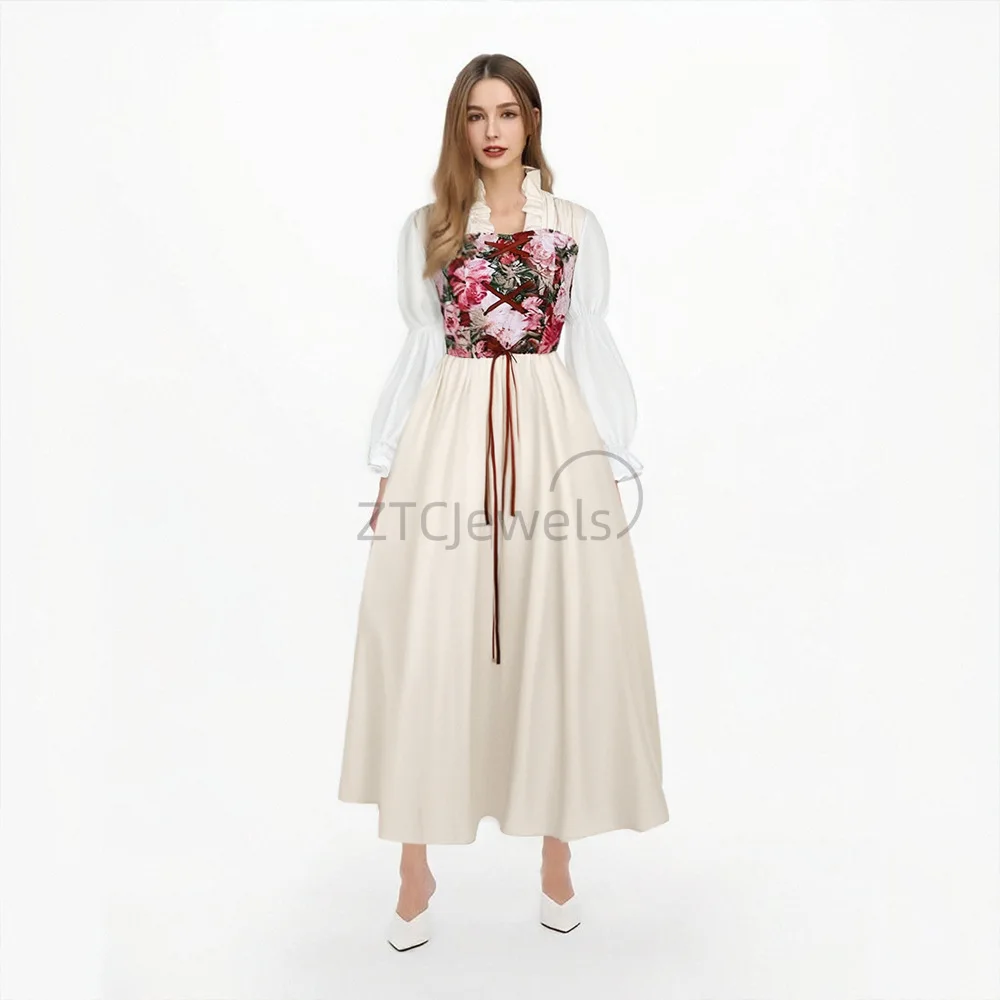 

New Medieval Palace Waist Dress Amazon Renaissance Women's Clothing Fairy Dress