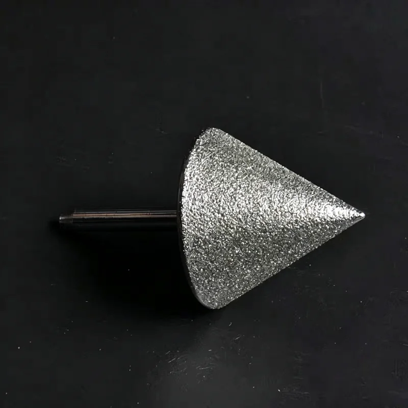 70mm 80mm 60-Grad-Konisches Galvanisiertes Diamant-Fasenwerkzeug für Elektrische Schleifmaschinen, Lochöffner für Glas und Metall 80 # 240 # – Detail 4