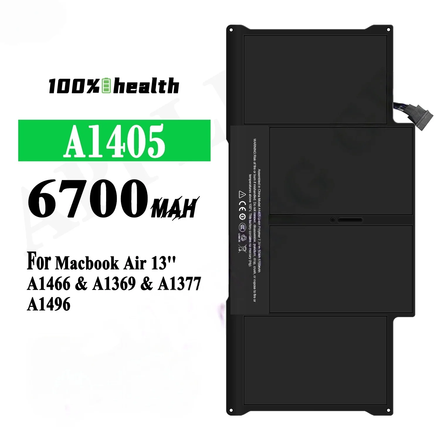 Battery for Apple MacBook Air 13" A1466 A1369 A1377 A1496