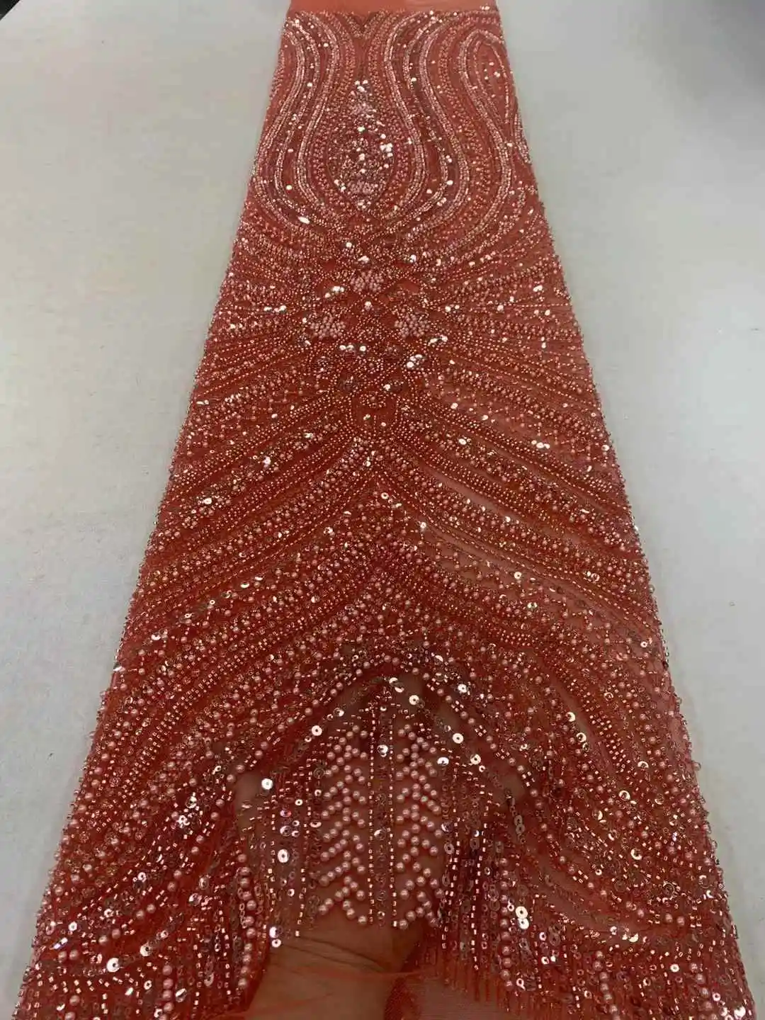 New, Beads Pearls Embroidery tulle Net,Stones, African fabric/Heavy/Beaded  French Yarn lace/Evening Dresses/Wedding, 5kg,