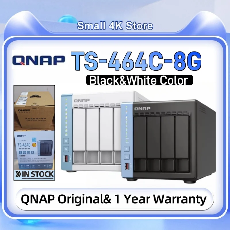 QNAP TS-464C TS-464C-W 4 Bay 8G 2.5GbE NAS Cloud Storage Nas Server Network Storage Device pk Synology DS923+