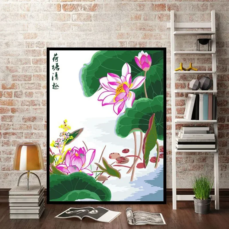 

3988588Digital oil painting living room decorative painting sofa background wall hanging painting