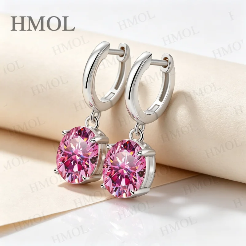 Moissanite Earrings Oval Cut 2/4ct D Color VVS1 925 Sterling Silver GRA Certified Non-Fading Factory Direct Jewelry Gift