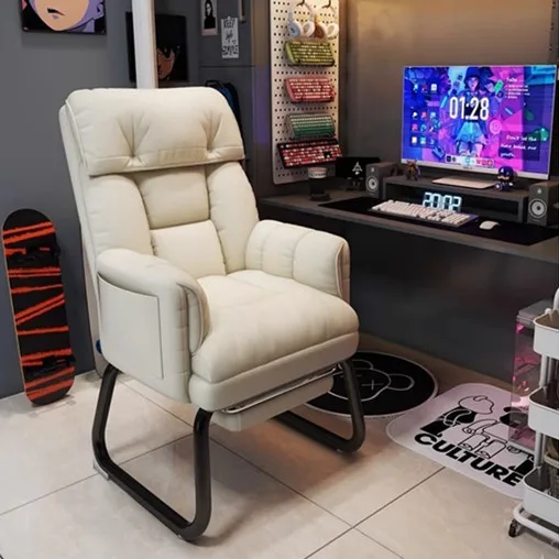 

Home Office Desk Chair Ergonomic High-Back Computer Gaming Chair for Long Sitting Study Live Streaming with Reclining Feature