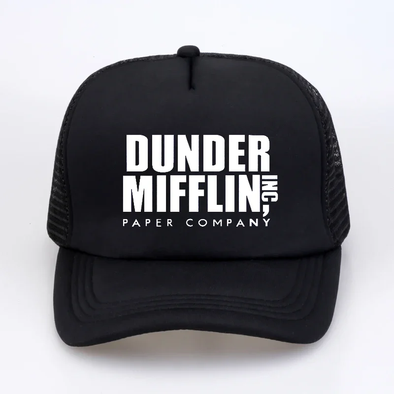 2020 summer Men Print The Office TV Show Dunder Mifflin Baseball Cap Unisex Casual Mesh Trucker cap Letter Adjustable sports hat