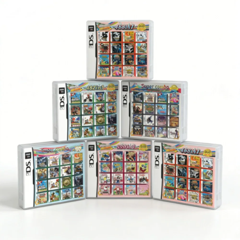 •Pokem0n Themed Multi-Game Cartridge For DS/3DS/NDSL/2DS-Preloaded With Classic Retro Games Plug&Play Handheld Gaming Accessory