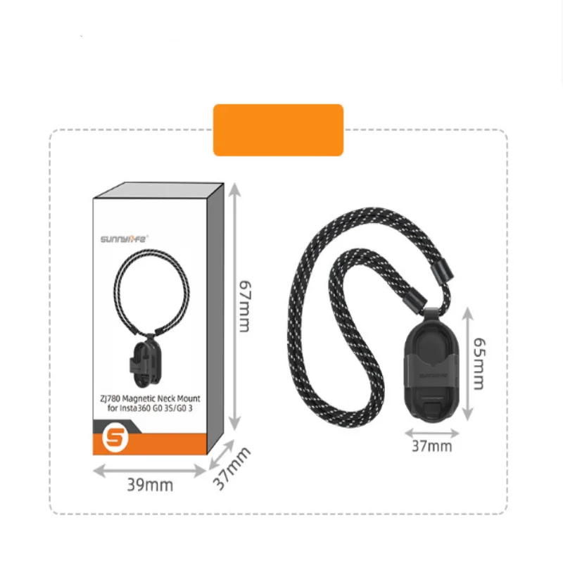 ISURE MARINE Insta360 GO 3S/3 Chest Magnetic Neck Bracket Magnetic Rope Adjustable Magnetic Bracket
