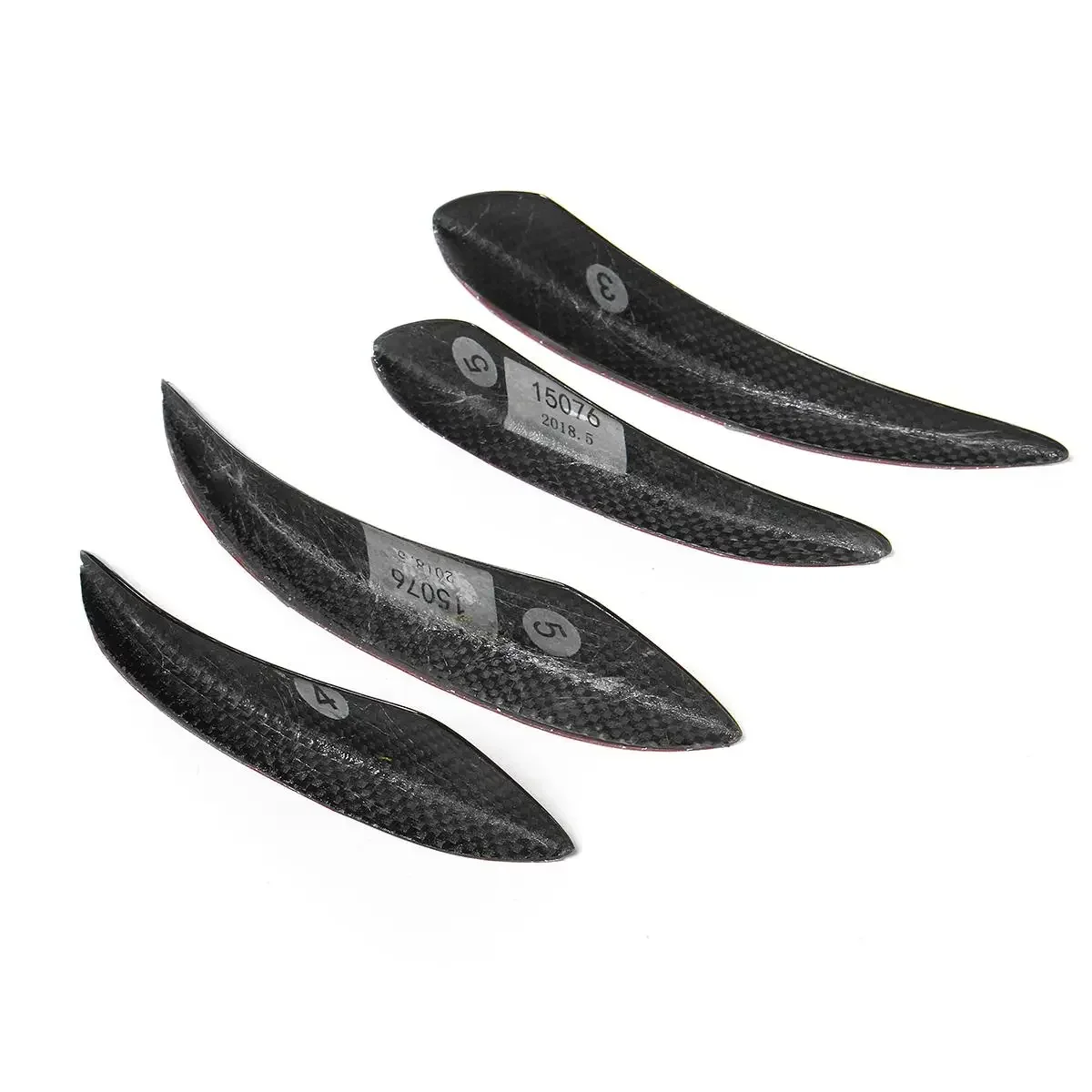 4 Pcs Canards Real Carbon Fiber Side Shark Fins Canards For Mercedes-Benz For BMW For Audi Front Bumper Lip Diffuser Splitter