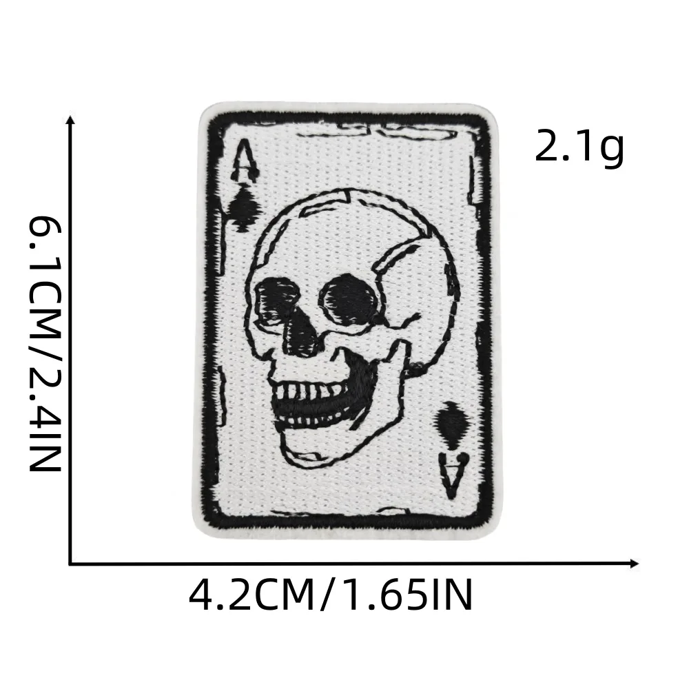 Cartoon Embroidered Skull Patches For Clothing DIY Jeans Backpack Decoration Sewing Badge Fabric Appliques