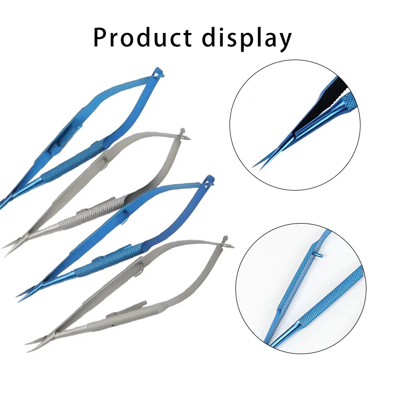 Micro Instruments 12.5cm Micro Scissors, Conjunctiva Toothed Forceps, Probes, Hooks, Spatulas, Speculums Tweezers Set