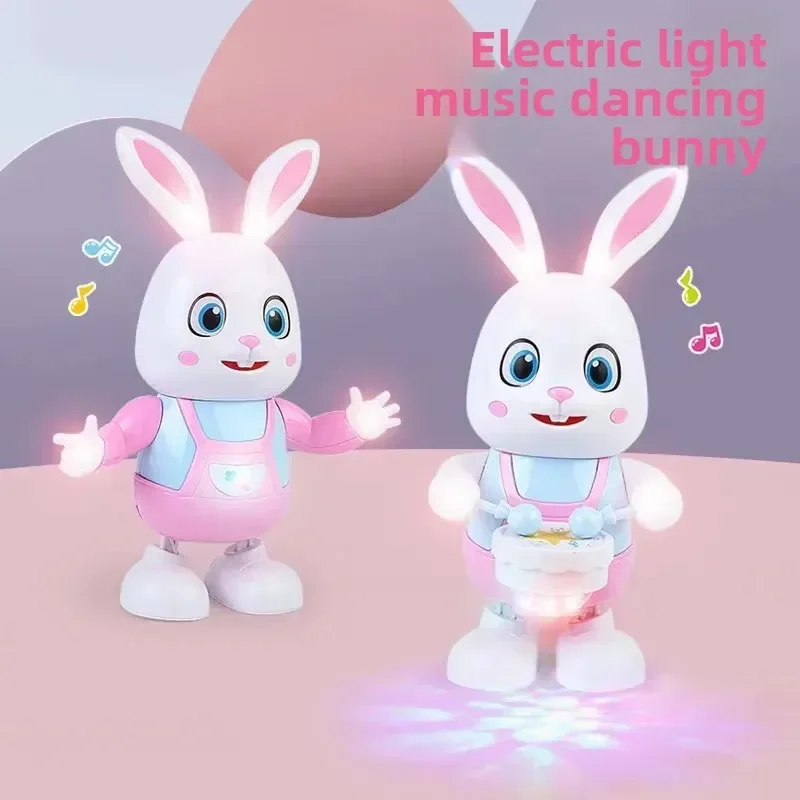 Glowing Electric Drumming Rabbit Dance Toy Musical Instrument For Children Baby Boys Girls Early Education Music Toy