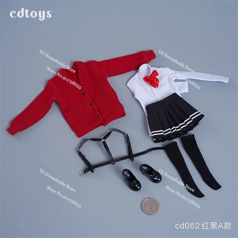 

Cdtoys Cd062 1/6 Female Soldier Cardigan Coat Jk Short Skirt Girl Student Cosplay Clothes Set Accessory For 12" Figure Body