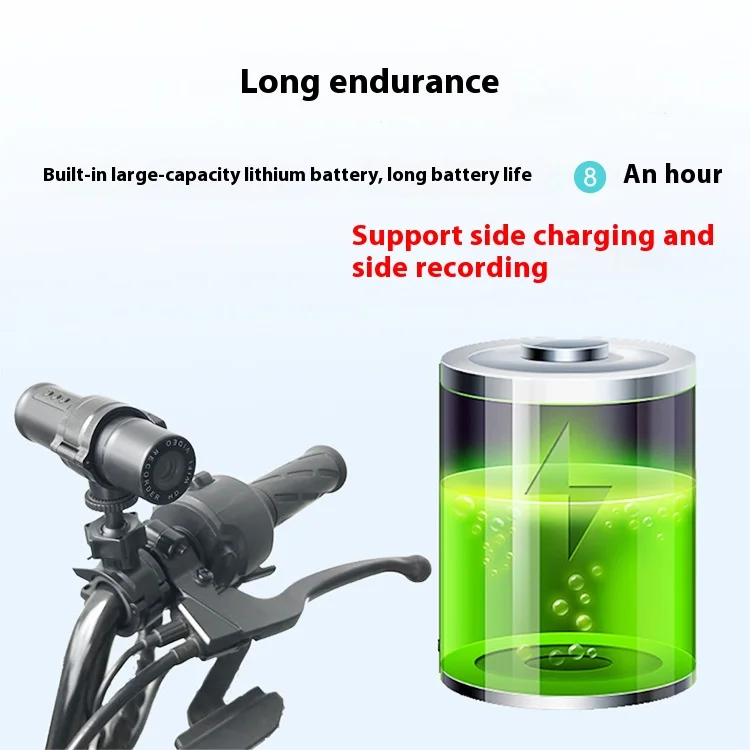 كاميرا خوذة واي فاي عالية الدقة مقاومة للماء تدوم طويلاً - مثالية لتسلق الجبال وركوب الدراجات النارية الكهربائية