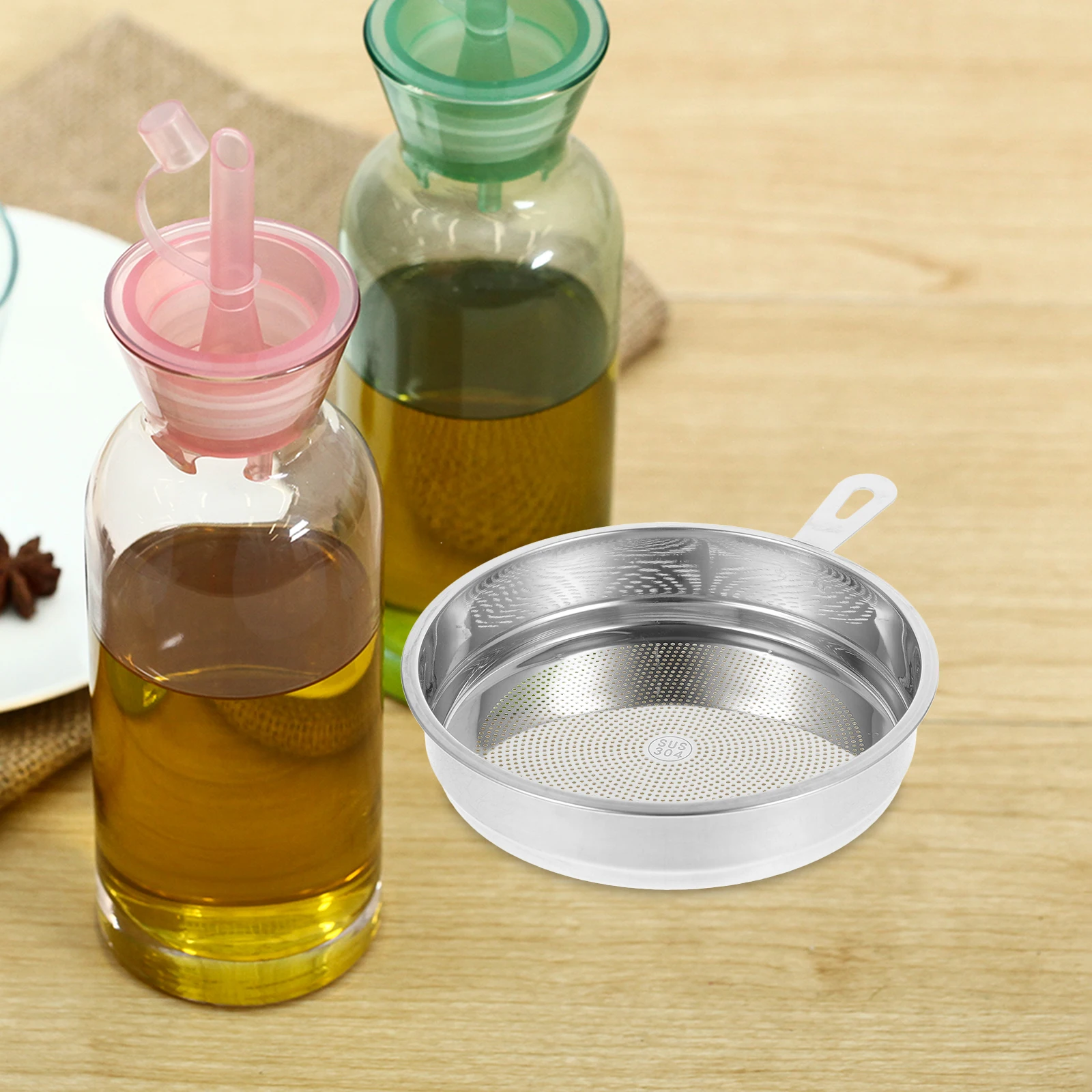 

Stainless Steel Filter 12 4cm Outer Diameter Fine Strainer for Tea Oil Kitchen Tea Pot Strainer Reusable Infuser Pot
