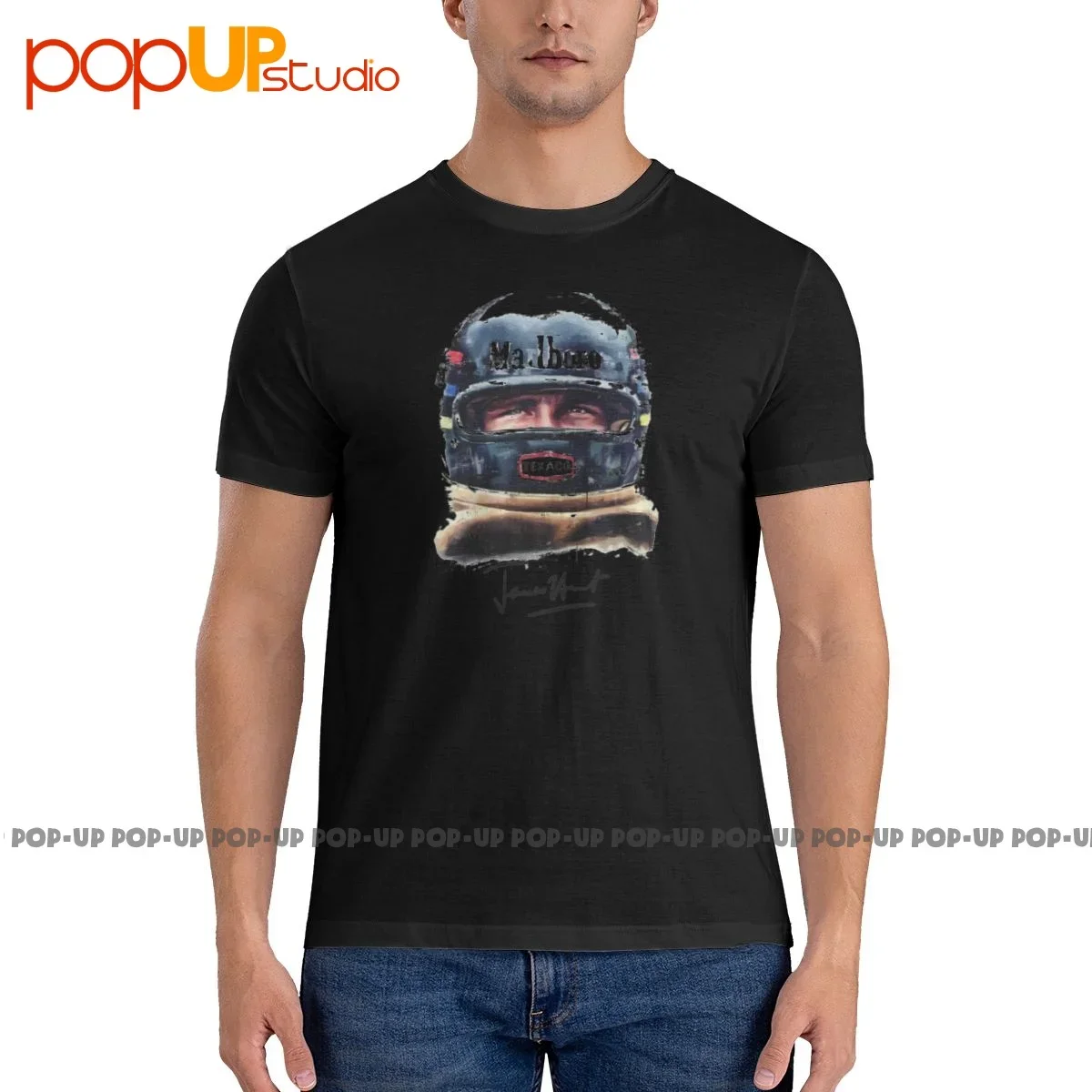 Hesketh Racing Team James Hunt Malboro Helmet World Championship Shirt T-shirt Tee Best Best Quality