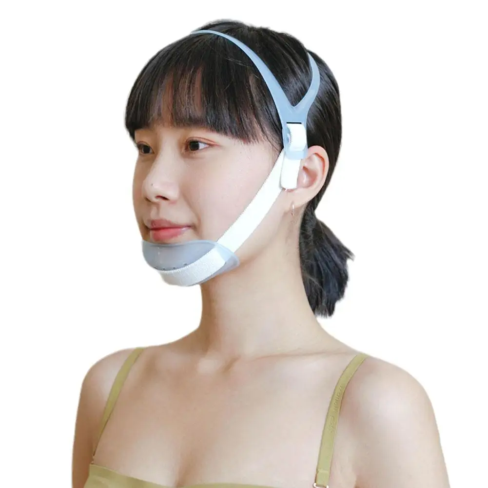 Adjustable Anti Snore Chin Belt Anti-snoring Chin Strap Tool Band Breathing Sleeping Elastic Care Correction Improve P5c7