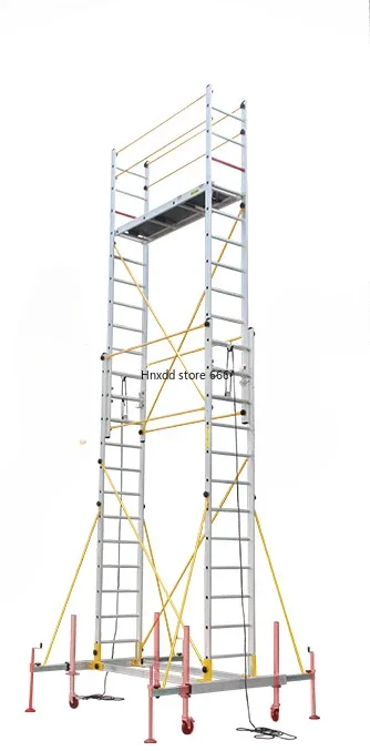 Aluminum alloy folding frame quick installation project decoration ladder platform lifting tensile track scaffolding