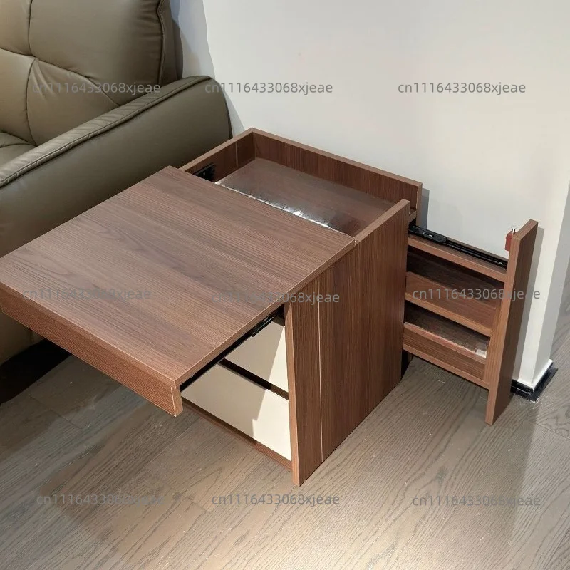 Simple Hidden Compartment Bedside Table Multifunctional Storage Dark Layer Hidden Compartment Cabinet Durable