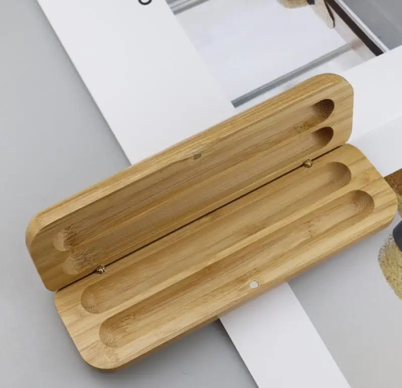 Astuccio dalla natura Bamboo for Wood School Pencilcase Pen Storage Box cancelleria per ufficio materiale scolastico astuccio per penne aziendali