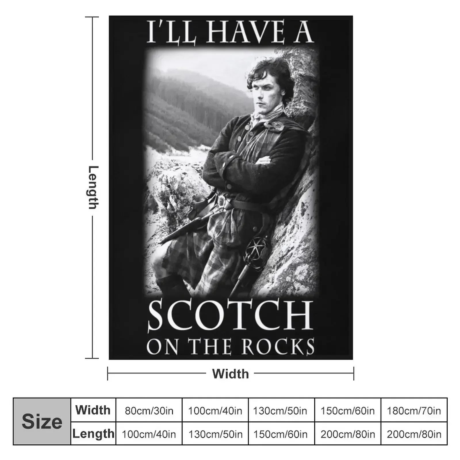 I'll Have a Scotch on The Rocks Throw Blanket Heavy blankets ands Hair Comforter Blankets