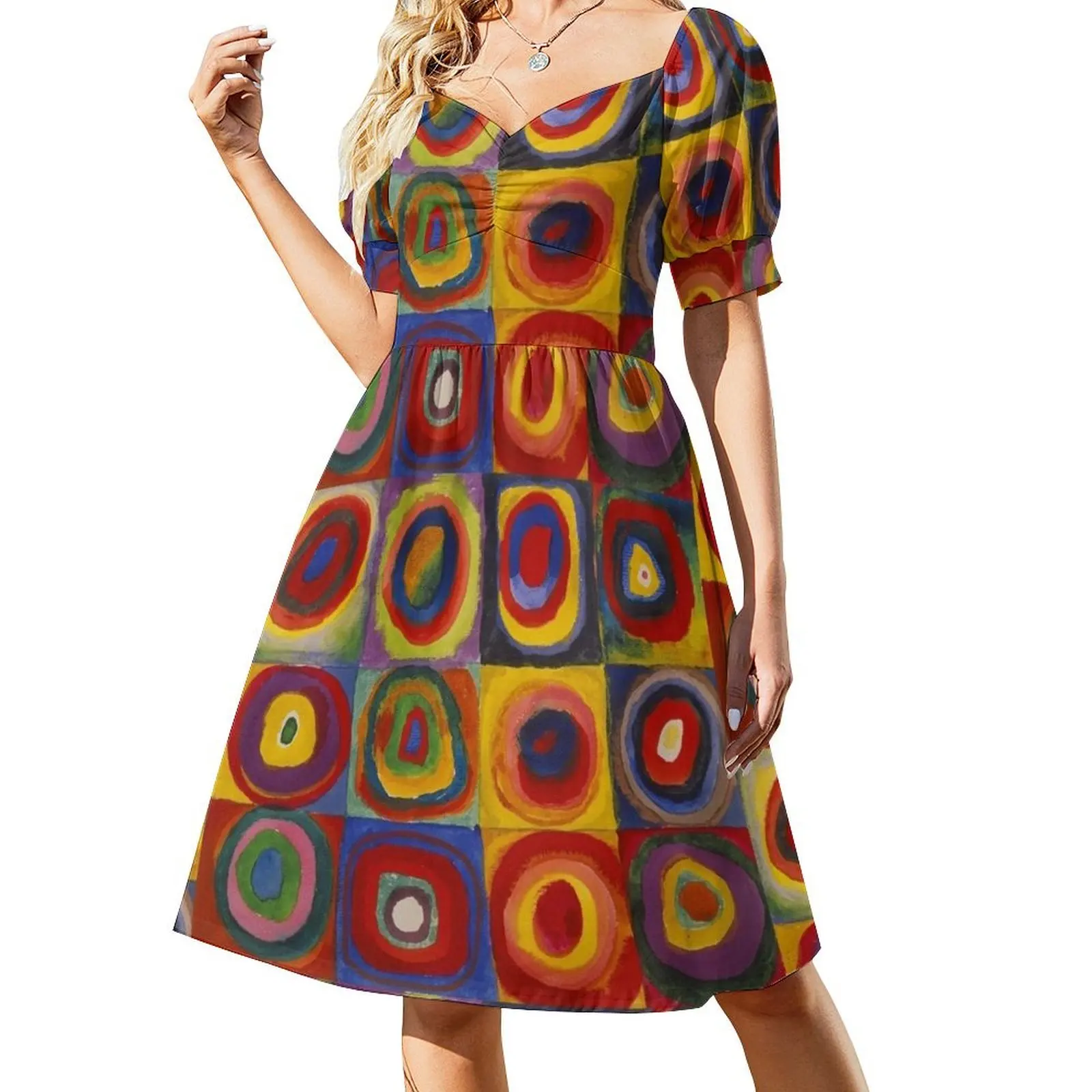 

Kandinsky pattern Dress prom clothes Long dresses women evening dress