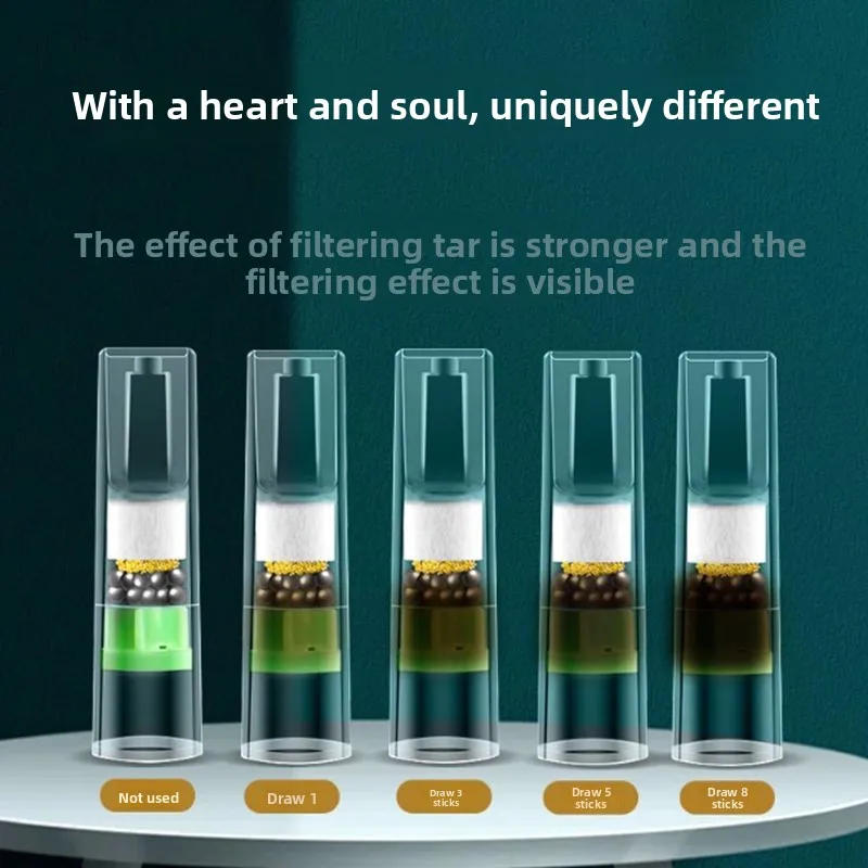 100PCS Bluebird Osmanthus Activated Carbon Cigarette Filter, Herbal Plant Filter Mouthholder, Cigarette Accessories, Men's Gift