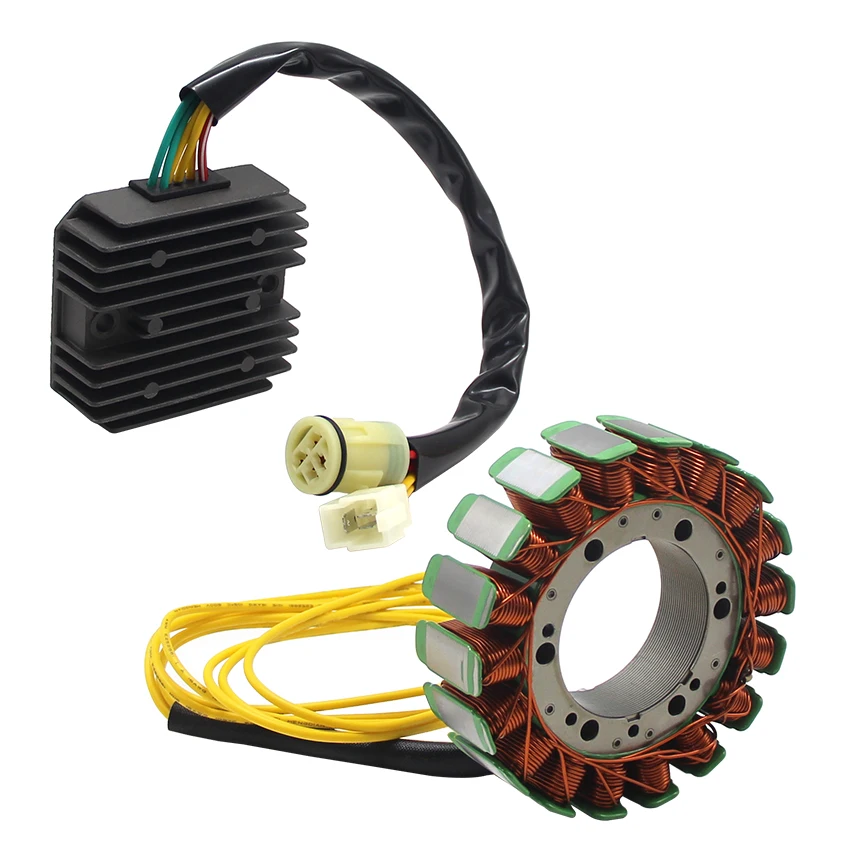 รถจักรยานยนต์จุดระเบิด Stator Coil + แรงดันไฟฟ้า Rectifier Regulator สำหรับ Honda XRV750 XRV 750 Africa Twin 1993 1994 1995 1996 1997-2003