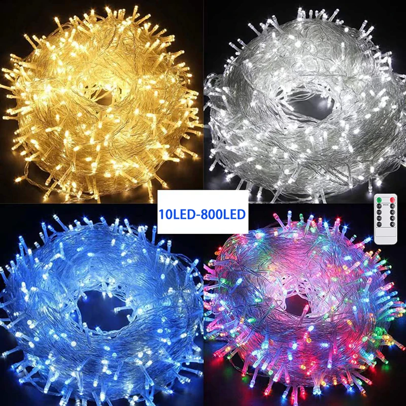 1m-100m LED String Lights Garland Fairy Light Christmas Tree Lamp Outdoor Waterproof Party Wedding New Year Decoration Lighting