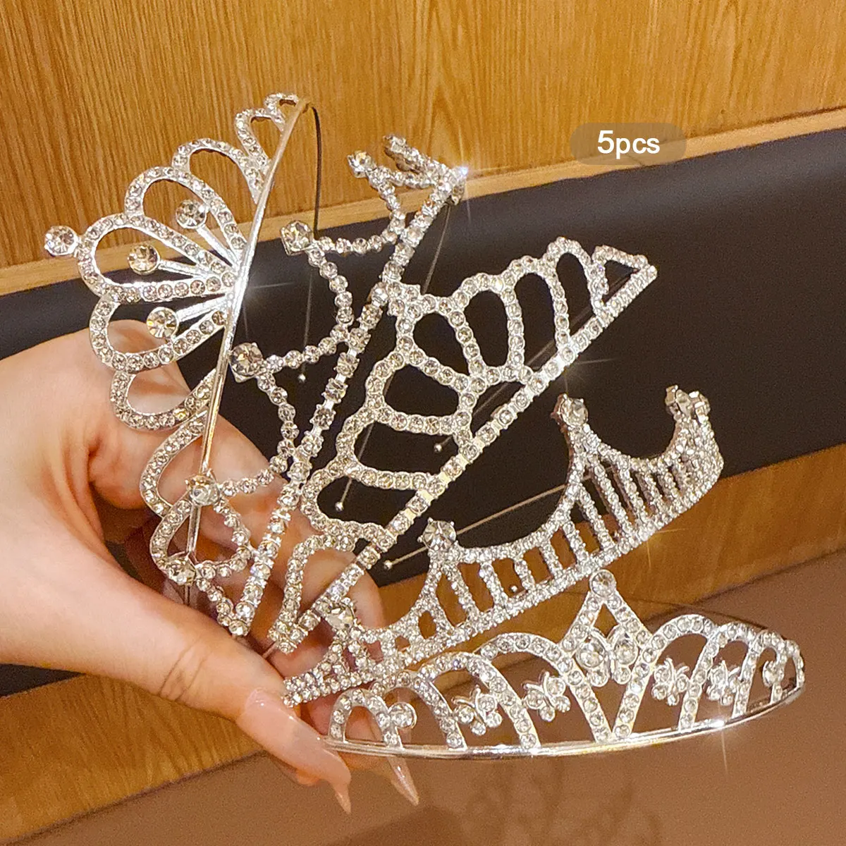 5 modieuze kroonhoofdbanden met lieve en stijlvolle haarclips, geschikt voor dagelijks gebruik als haaraccessoires