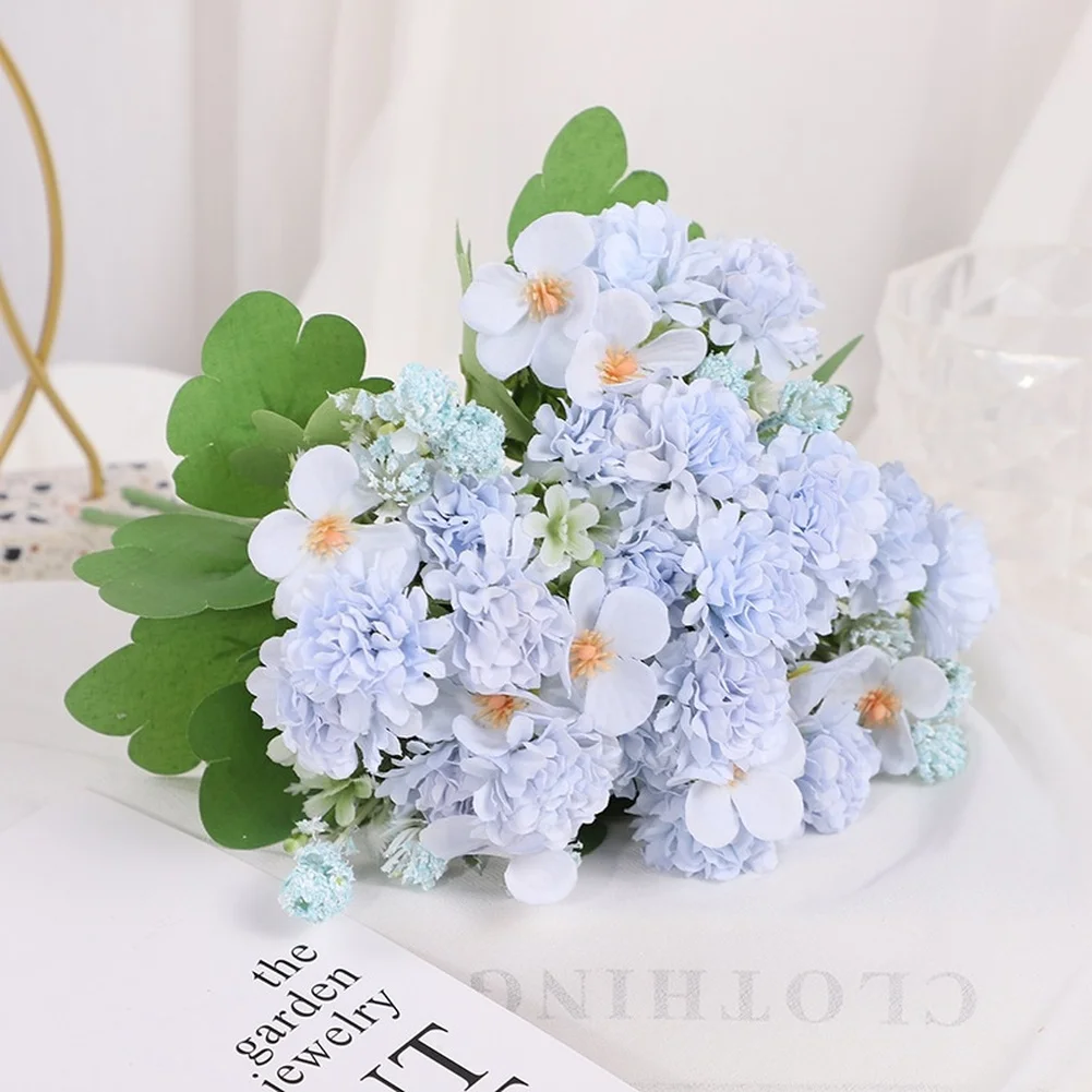 Seidenblumenstrauß, Kugelchrysanthemen, künstliche Blumen, Seidenmaterial: Hergestellt aus hochwertiger Seide für ein realistisches Aussehen. – Detail 5