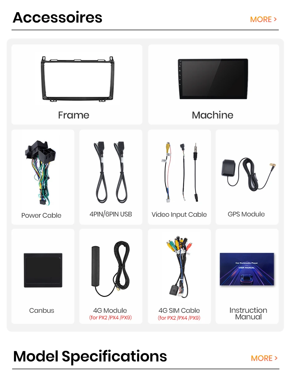 AWESAFE Kabelloses CarPlay Android Auto Radio für Mercedes Benz W245 W169 B200 W906 Sprinter Vito W639 Plug & Play FM GPS Stereo – Detail 6