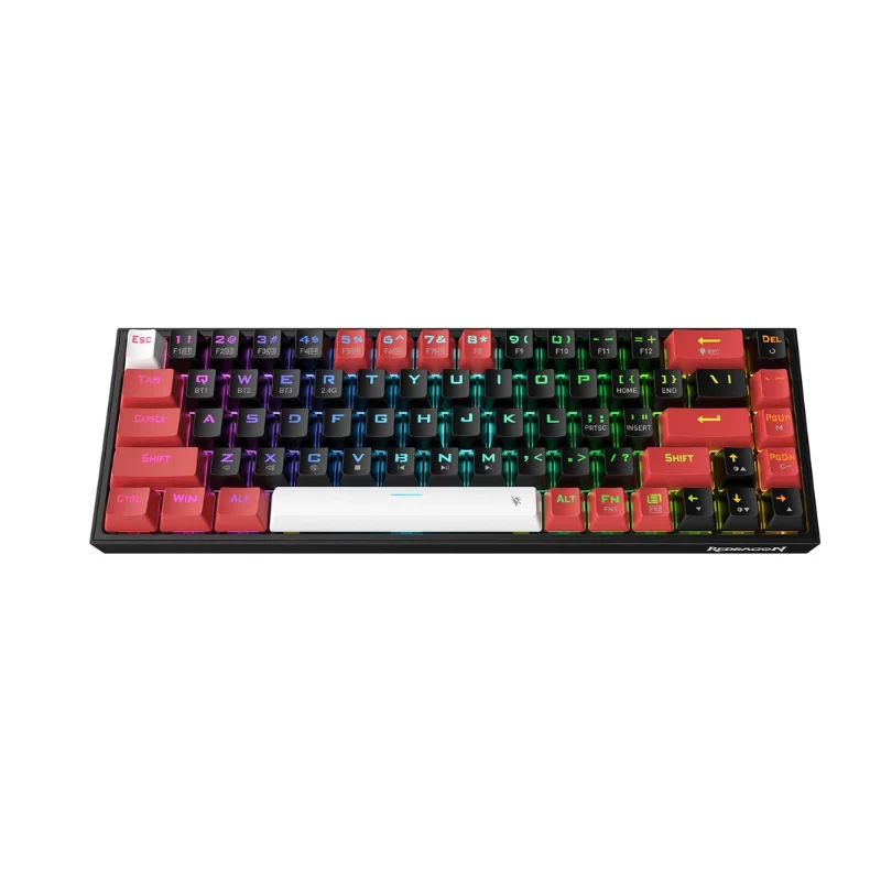 

Redragon K631 PRO 65% 3-Mode 2.4Ghz Wireless Wired BT 3.0/5.0RGB USB Gaming Keyboard 68 Keys Hot Swappable Compact Mechanical