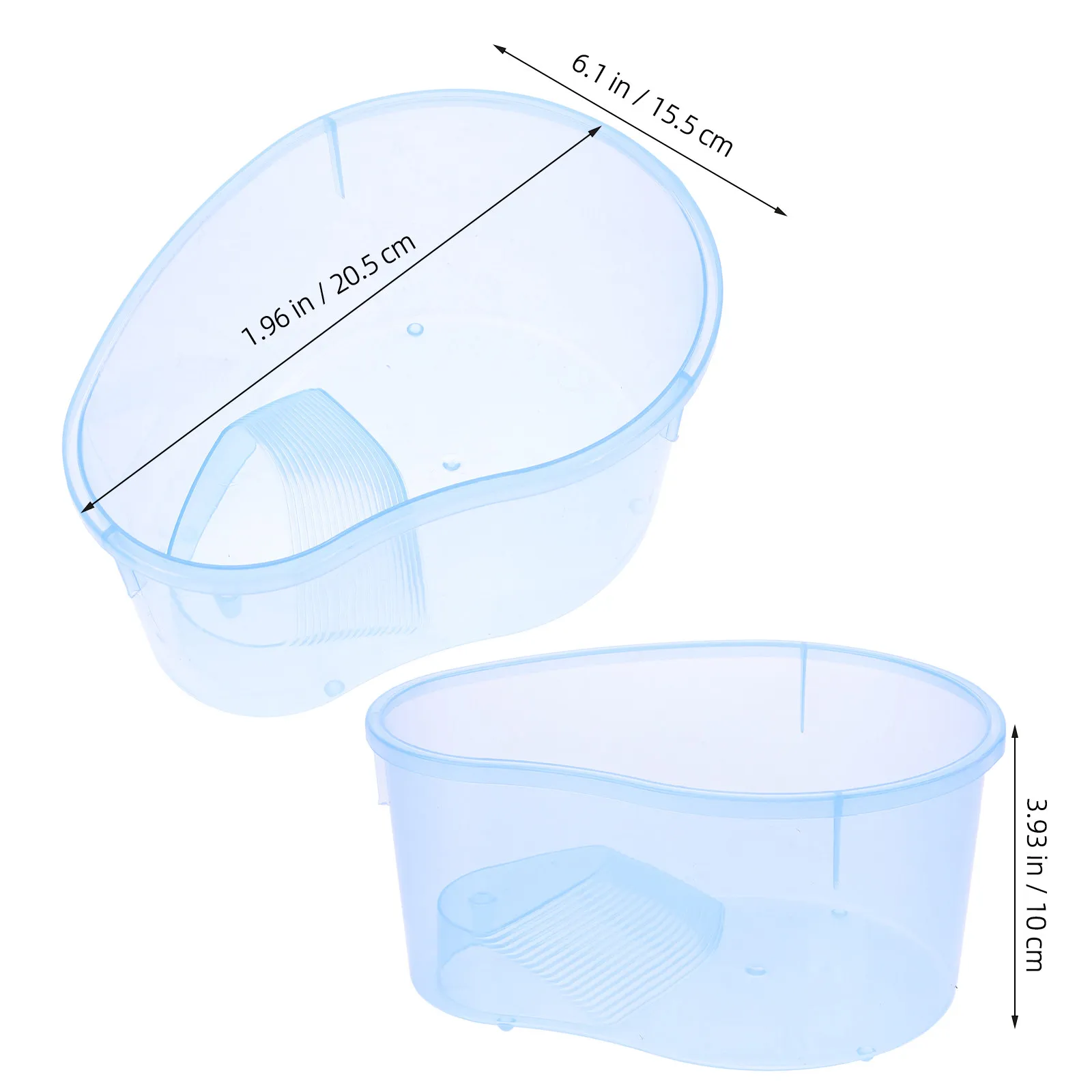 Turtle Tank Small Sky Blue Plastic Breeding Docking Slope Drying Platform Feeding Dormant Swimming Area