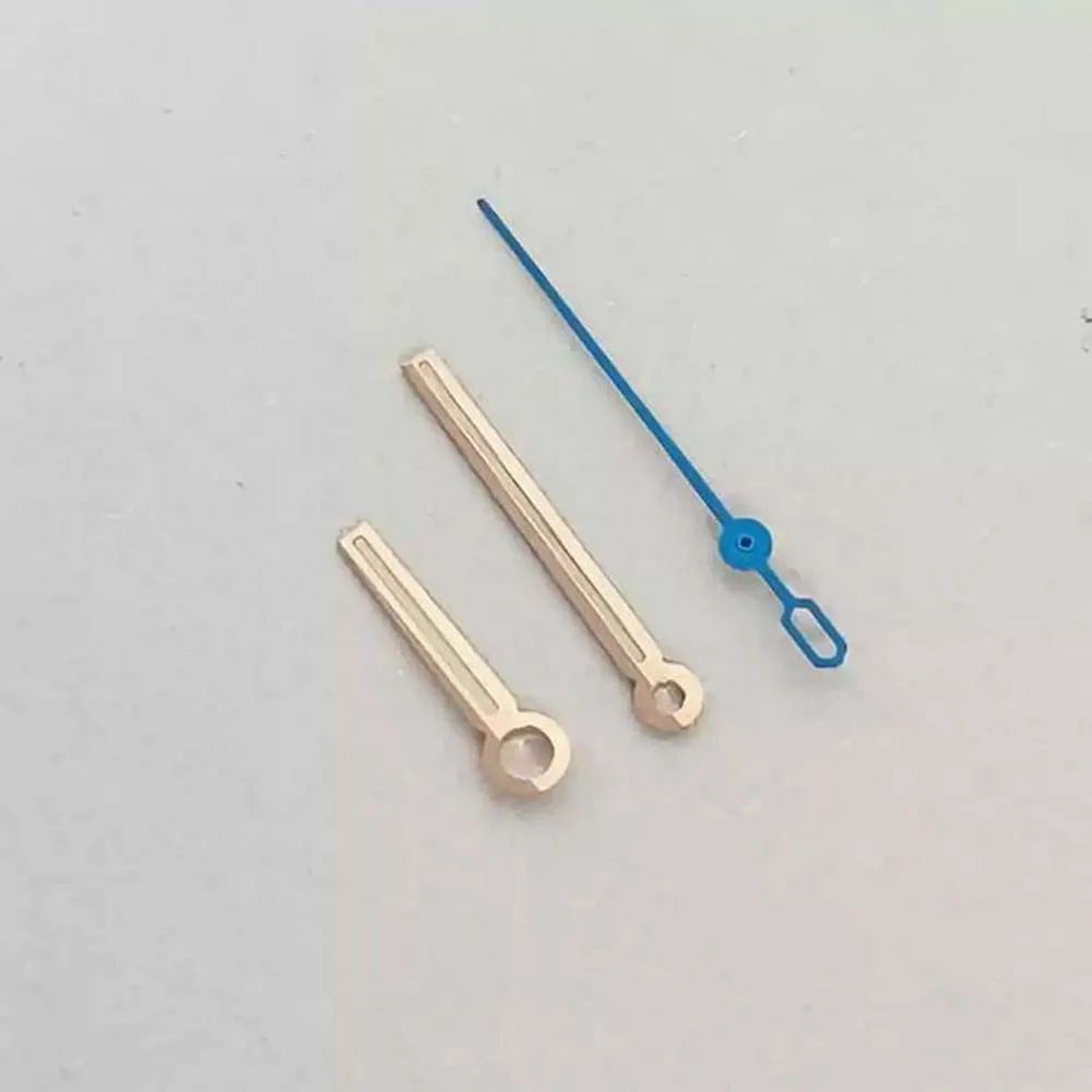 3 Stück Uhrzeiger grün leuchtend Rose/Silber/Gold + blaue Stabzeiger Nadel für NH35/36/4R/7S Uhrwerk Zubehör