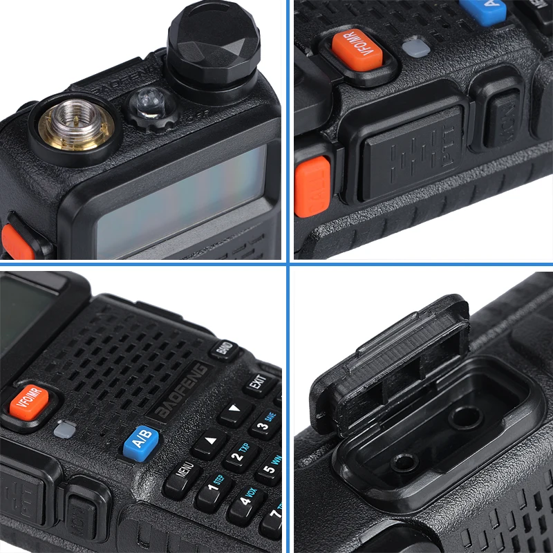 Baofeng 5W/8W Original UV5R Walperforated Talkie touristes Bande 136-174Mhz 400-520Mhz Portable BF UV-5R Radio Bidirectionnelle Pofung HF Transcsec