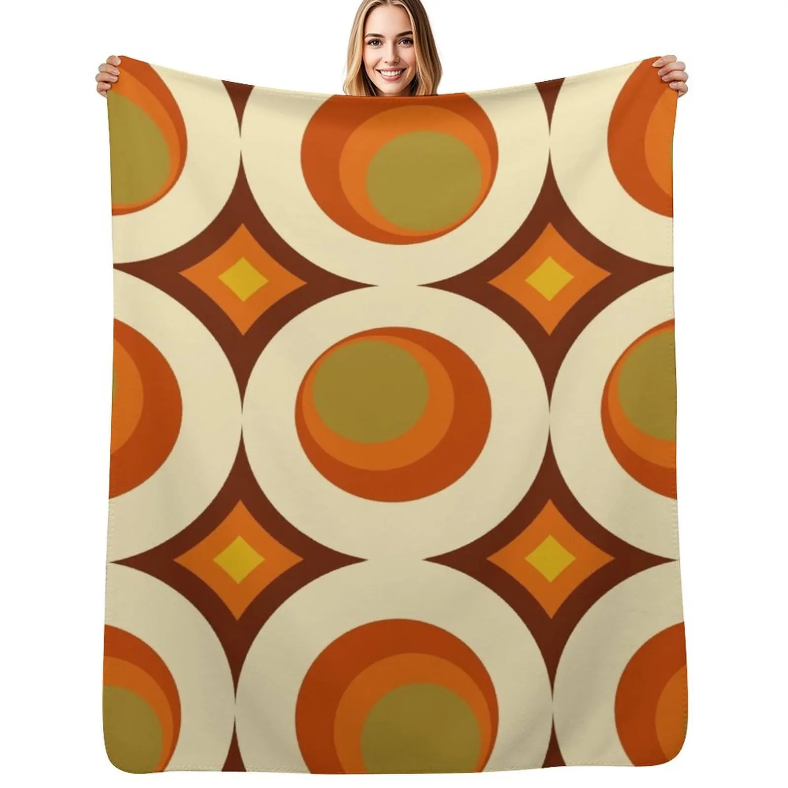 

Mid-Century Modern 70s Throw Blanket Baby Blankets For Bed Luxury Thermal Blankets