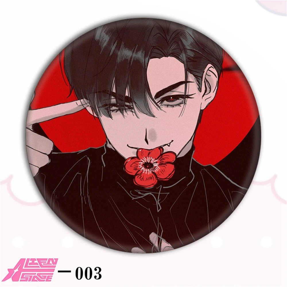 58mm Anime Alien Luka Hyuna Ivan Mizi Bühne Cosplay KOSTÜM Abzeichen Pin SPTE Weißblech Brosche Prop Gilf